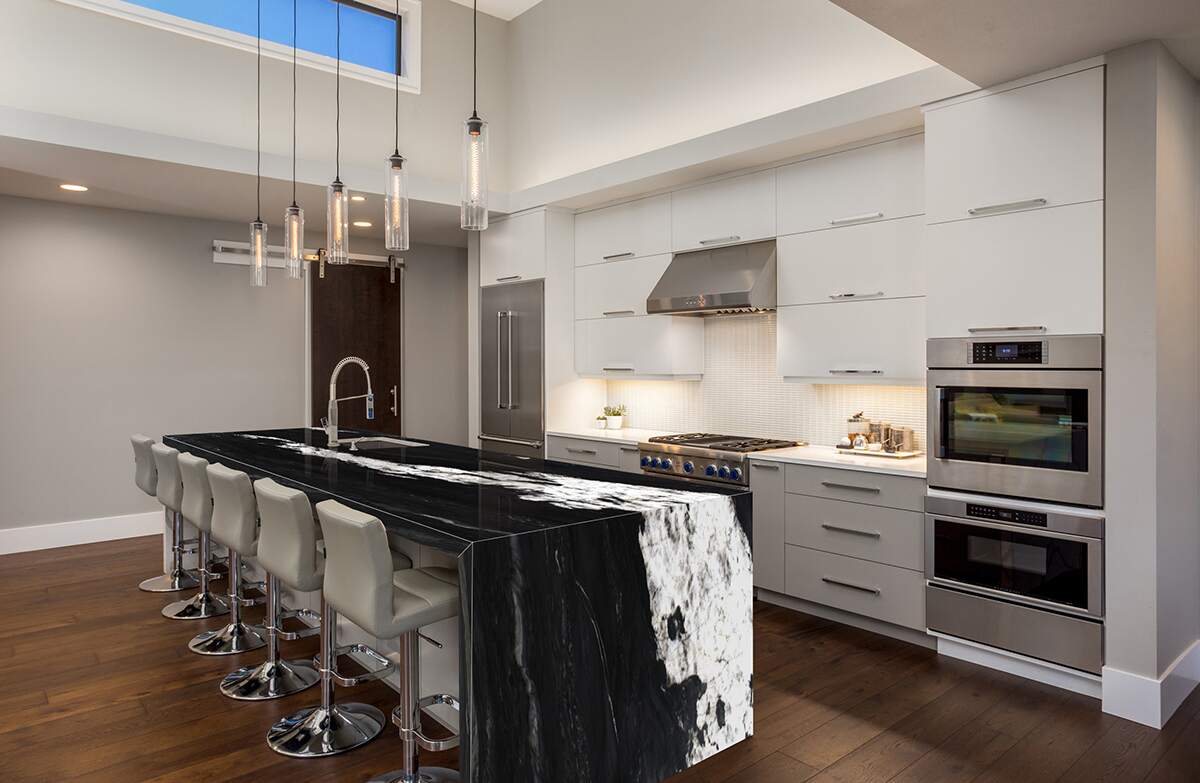 Andes Black Quartzite Countertops in Oak Creek, Milwaukee, Wisconsin 1