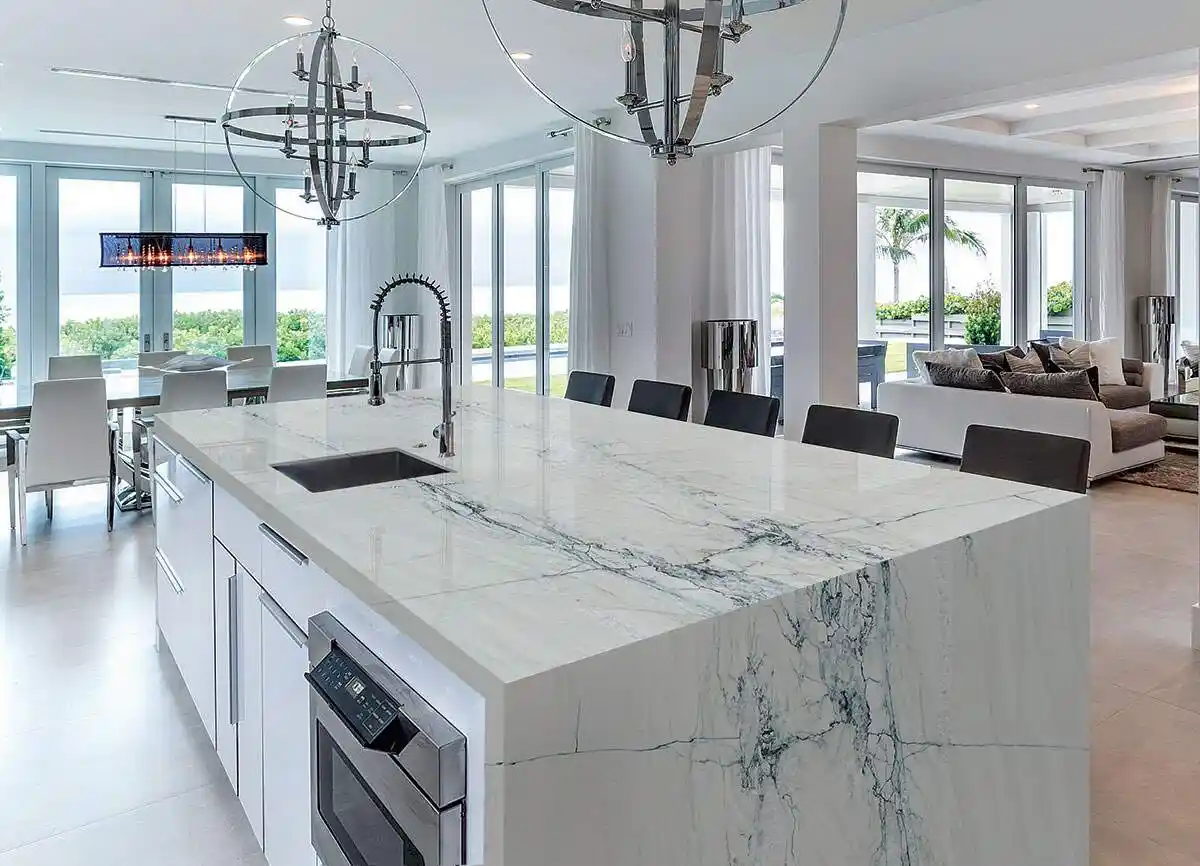 White Color Quartzite Countertops